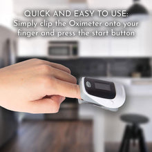 Load image into Gallery viewer, Aquarius Finger Pulse Oximeter &amp; Pulse Heart Rate Monitor, FDA Approved - Grey