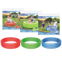 Load image into Gallery viewer, Bestway Fast Set 3 Ring Round Plastic Paddling Pool for Kids