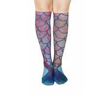 Load image into Gallery viewer, Mermaid Tail 3D Print Women Girl Knee High Boot Socks
