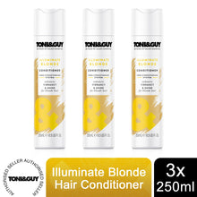 Load image into Gallery viewer, 3x 250ml Toni &amp; Guy IlluminateBlonde Conditioner for Natural or Highlighted hair