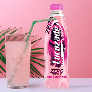 12 Pack of 900ml Lucozade Pink Lemonade Sparkling Energy Drink