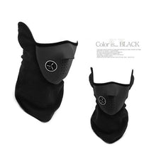 Load image into Gallery viewer, Thermal Neoprene Ski Biker Face And Neck Mask Warmer &amp; Light Weight Cover -Black