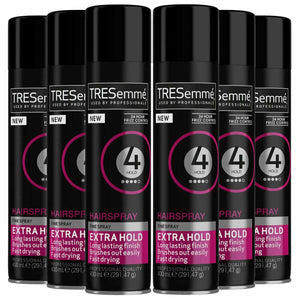 6 Pack of 400ml Each Tresemme Professionals 24 H Frizz Control Hairspray