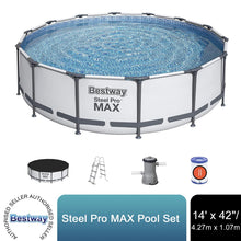 Load image into Gallery viewer, Bestway Steel Pro MAX 14' x 42"/4.27m x 1.07m Swimming Pool Set