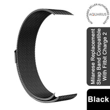 Load image into Gallery viewer, AQ Milanese Stainless Steel Wrist Band For Fitbit Charge 2 Smart Trackers, Black