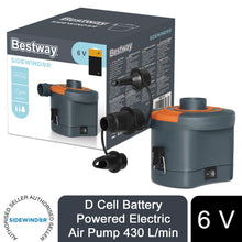 Load image into Gallery viewer, Bestway Sidewinder D Cell Battery 6V Electric Or AC Battery Powered Air Pump