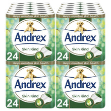 Load image into Gallery viewer, Andrex Toilet Roll Skin Kind with Aloe Vera Extract 2 Ply Toilet Paper, 96 Rolls