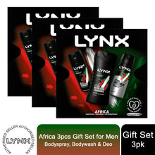 Load image into Gallery viewer, Lynx Africa Trio Gift Set For Men Bodyspray, Bodywash &amp; APA Deo Gift For Him