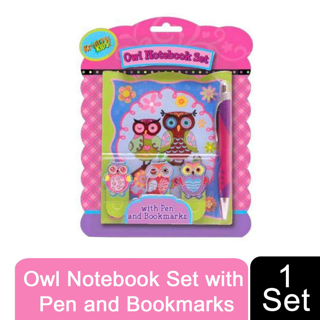 Kreative Kids Owl Notebook Set with Pen and Bookmarks