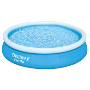 Bestway Fast Set Swimming Pool Above Ground Blue Inflatable 12ft x 30'', 5377L
