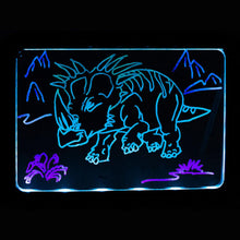 Load image into Gallery viewer, Doodle Kid&#39;s 15.4 Inch Magic LED Light Dinosaur Pictures Magic Drawing Board