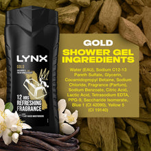 Load image into Gallery viewer, 3pk of 250ml Lynx 12hrs Refreshing Fragrance Shower Gel with 100% Moisturisers