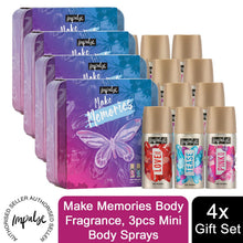 Load image into Gallery viewer, Impulse Make Memories Body Fragrance Gift Set for her, 3pcs Mini Body Sprays