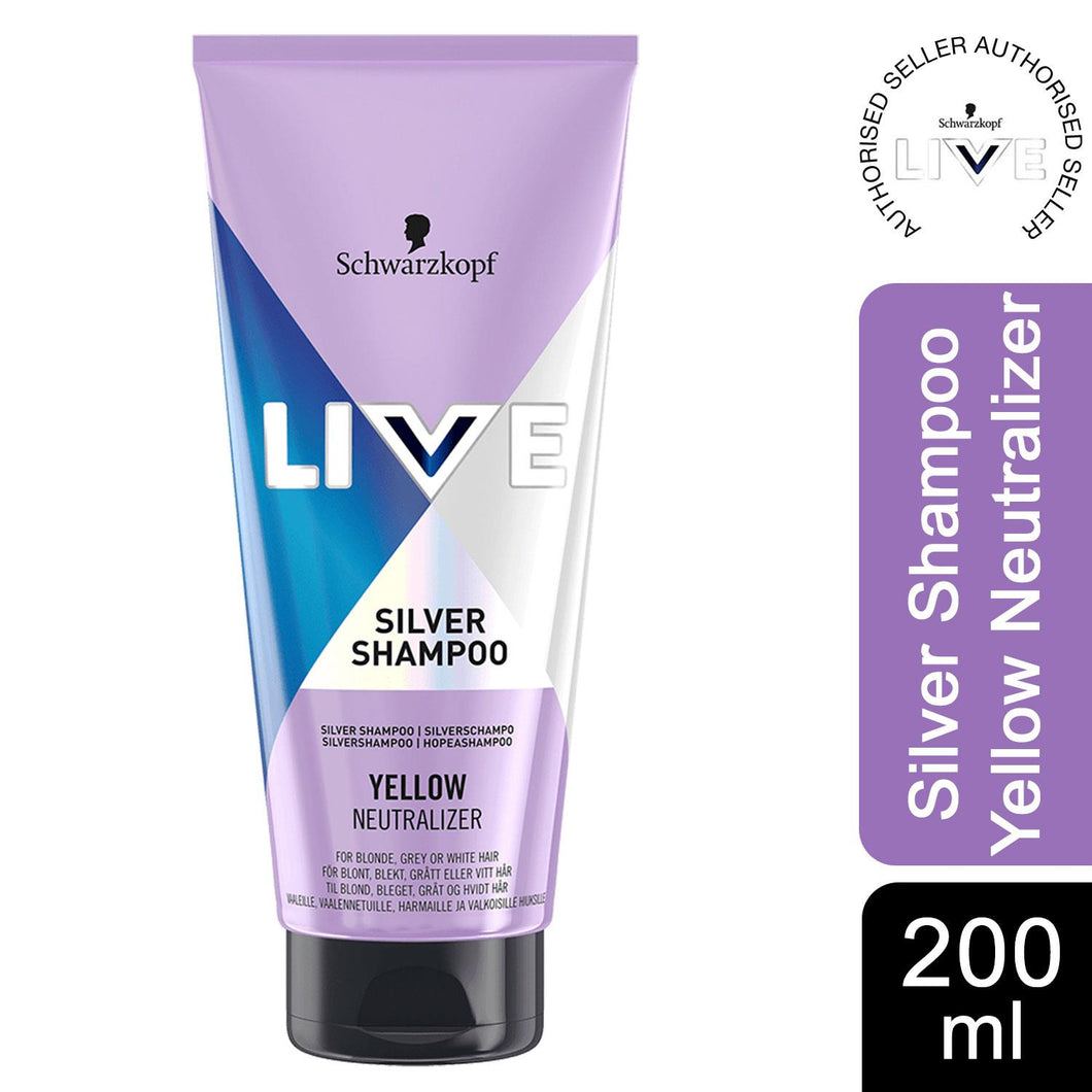 Schwarzkopf Live Silver Shampoo Yellow Neutralizer 200ml, Pack of 1