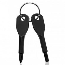 Load image into Gallery viewer, Steelcase Multifunction Keychain Cross Straight Portable Screwdriver Set, Black