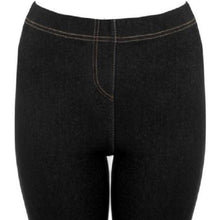 Load image into Gallery viewer, Ladies Denim Look Stretch Elasticated Slim Fit Jeggings Black /Navy/Blue