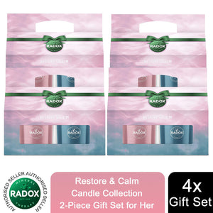 Radox Restore & Calm Candle Collection 2-Piece Gift Set for Her