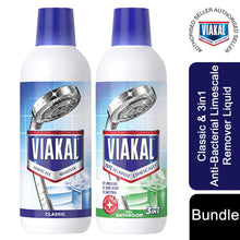 Load image into Gallery viewer, 1 of Each Viakal Classic &amp; 3in1 Anti-Bacterial Limescale Remover Liquid, 500ml