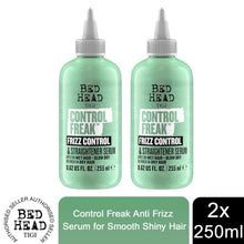 Load image into Gallery viewer, Bed Head by TIGI Control Freak Anti Frizz Serum for Smooth Shiny Hair 250ml, 2pk