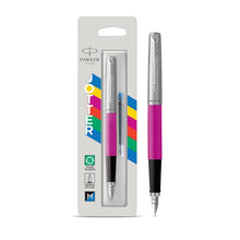 Load image into Gallery viewer, Parker Jotter Fountain Pen Originals Magneta Finish Medium Nib Blue &amp; Black Ink