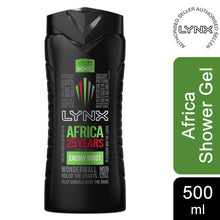 Load image into Gallery viewer, Lynx Energy Boost Shower Gel Bodywash, Africa, 3 or 6 Pk, 500ml