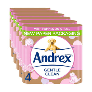Andrex Toilet Roll Gentle Clean Fragrance-Free 2 Ply Toilet Paper, 24 Rolls