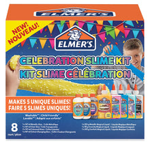 Load image into Gallery viewer, Elmer's Slime Kit Celebration 8 Assorted Magical Liquid Slime Activators &amp; Glues