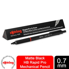 Load image into Gallery viewer, Rotring Mechanical Pencil Rapid PRO Matte Black barrel HB 0.7 mm