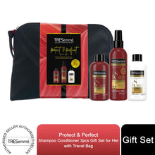 Load image into Gallery viewer, Tresemme Protect &amp; Perfect Shampoo Conditioner Gift Set for Her with Travel Bag