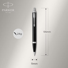 Load image into Gallery viewer, Parker IM BallPoint Pen Black Lacquer Medium Point Blue Ink Gift Box