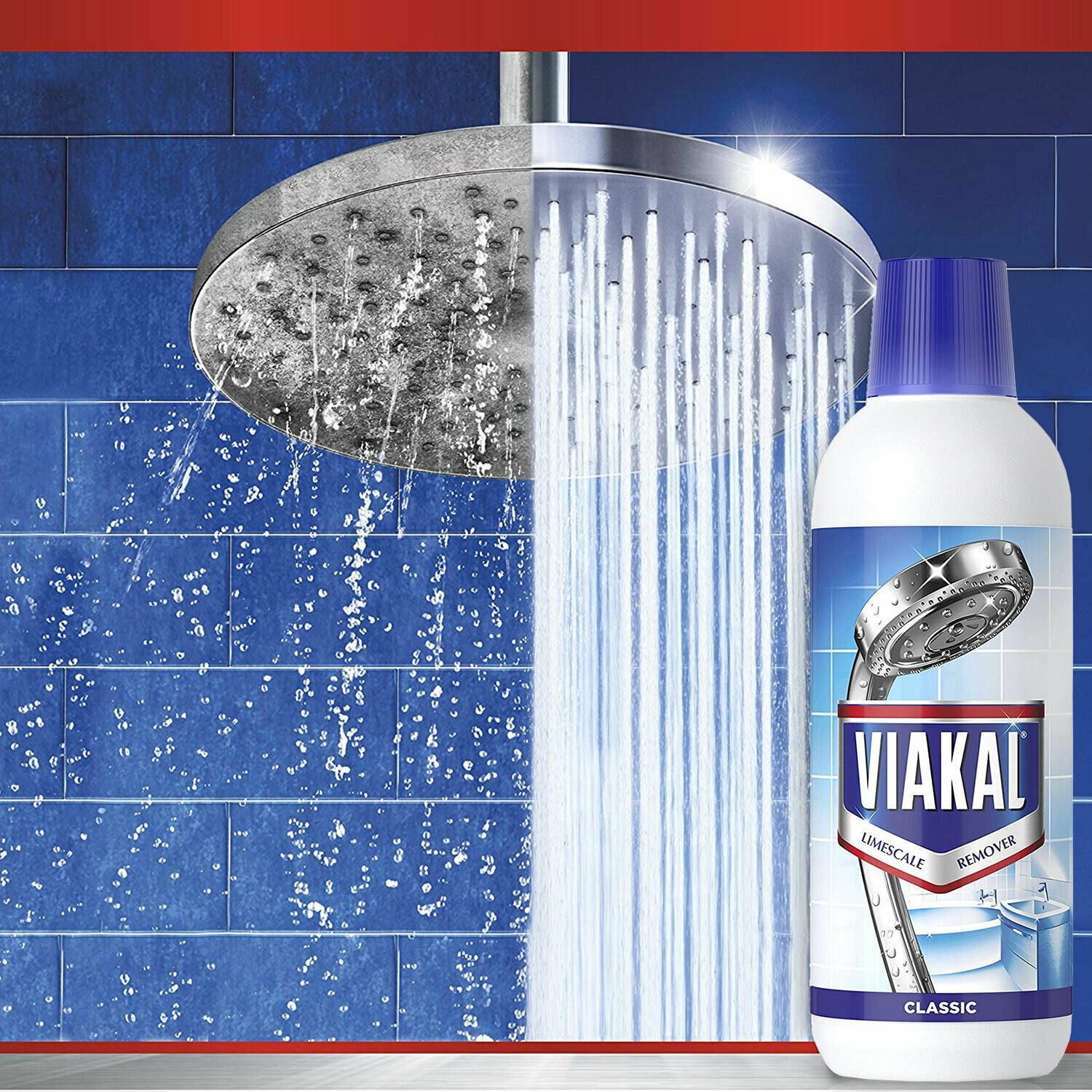 Viakal Classic Limescale Remover Liquid for Long lasting Shine, 500ml ...