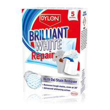 Load image into Gallery viewer, Dylon Brilliant White Repair with Oxi Stain Remover, 5 Sachets, 1pk or 6 pk