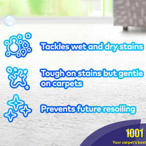 1001 Carpet Stain Remover 500ml Spray x6, Tough on Stains, Gentle on Carpets