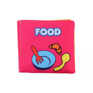 Doodle Non-Toxic Soft Infant Early Learning Baby Cloth Book[Food]