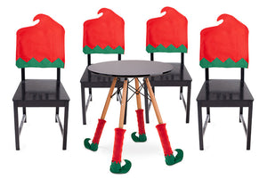 8pc Elf Table Leg And Chair Cover Set In Opp Bag W Header