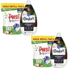 Load image into Gallery viewer, Laundry Bundle 2x50W Persil Bio Capsules &amp; 2x58W Comfort Fabric Conditioner