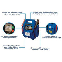 Load image into Gallery viewer, Streetwize 12v Portable Power Station &amp; Jump Starter Air Compressor Up To 2500cc