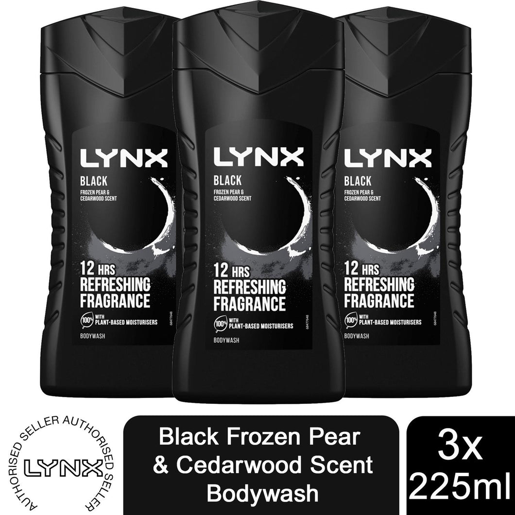 3pk of 250ml Lynx 12hrs Refreshing Fragrance Shower Gel with 100% Moisturisers