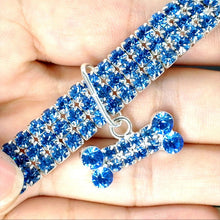 Load image into Gallery viewer, AQ Luxury Diamond Collar For Pets, Size Medium or Large, Blue, Red or White