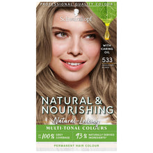 Load image into Gallery viewer, Schwarzkopf Natural &amp; Nourishing HairDye, 533 Medium Ash Blonde, 1pk, 2pk or 3pk