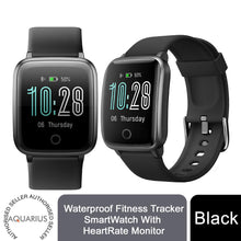 Load image into Gallery viewer, Aquarius IP68 Waterproof Fitness Tracker Smartwatch with HeartRate Monitor,Black