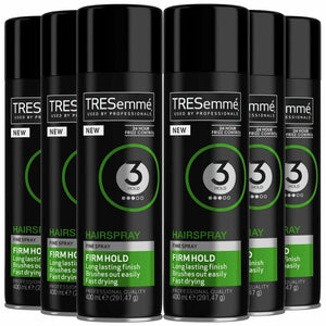 6 Pack of 400ml Each Tresemme Professionals 24 H Frizz Control Hairspray