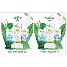 Load image into Gallery viewer, Simple Book of Treat Face Sheet Masks 4pcs Gift Set For Her with Headband