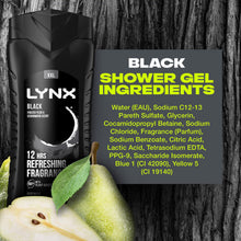 Load image into Gallery viewer, 3pk of 250ml Lynx 12hrs Refreshing Fragrance Shower Gel with 100% Moisturisers