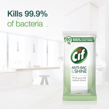 Load image into Gallery viewer, 3pk Cif Power &amp; Shine Biodegradable Wipes, 80 Sheets