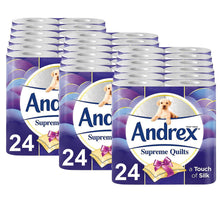 Load image into Gallery viewer, Andrex Toilet Roll Supreme Quilts Fragrance-Free 3 Ply Toilet Paper, 72 Rolls