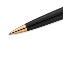 Load image into Gallery viewer, Waterman Expert Ballpoint Pen Gloss Black 23K Gold Trim Medium Tip Blue Ink