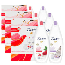 Load image into Gallery viewer, Dove Radiantly Refreshing BodyWash Collection 2pcs+ShowerPuff Gift Set For her