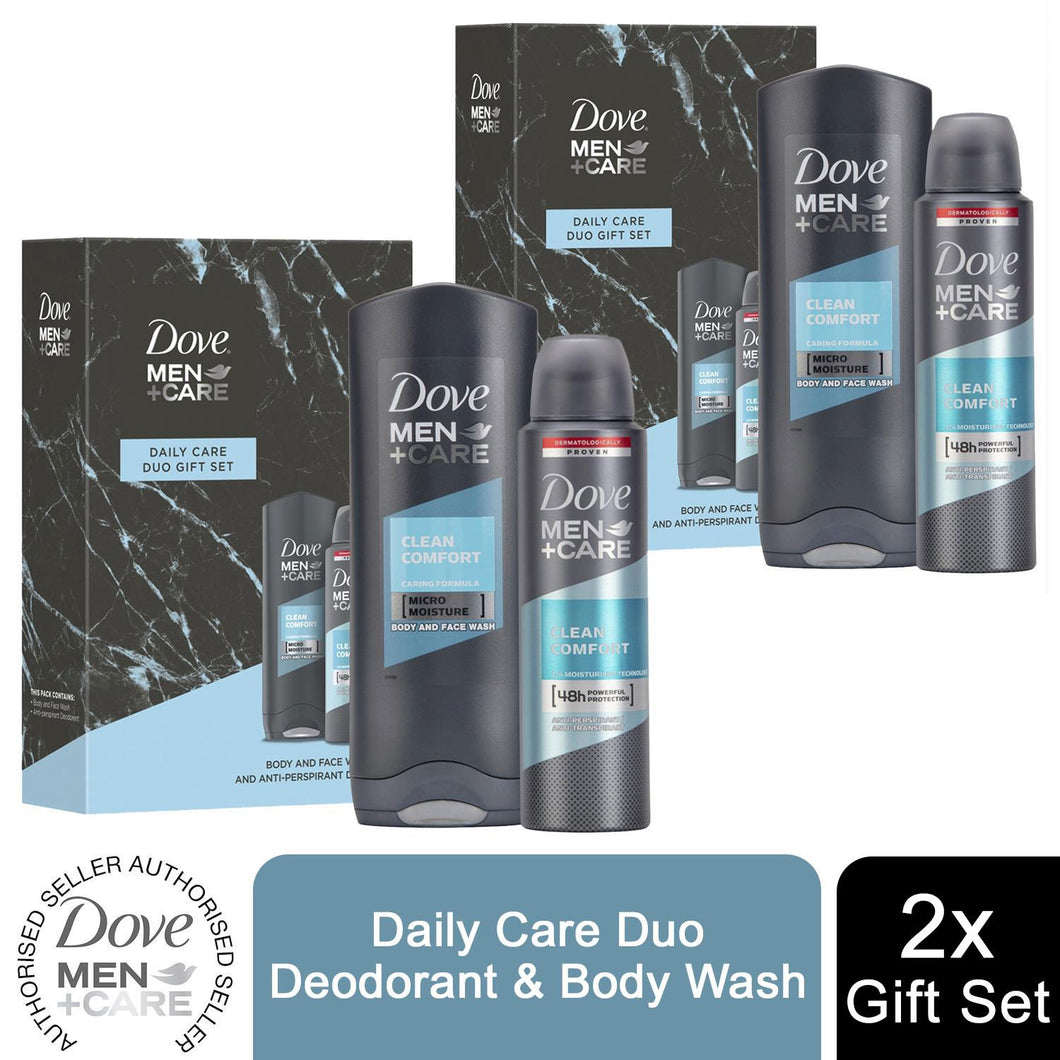 Dove Men+Care Daily Care Duo Gift Set - Deodorant & Body Wash for Boys & Dads