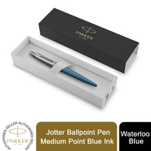 Load image into Gallery viewer, Parker Jotter Ballpoint Pen Waterloo Blue Medium Point Blue Ink Gift Box
